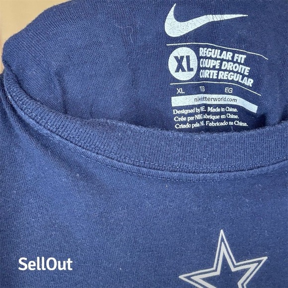Nike Dallas Cowboys Dak Prescott #4 Men's XL Blue Standard T-Shirt - Picture 4 of 4